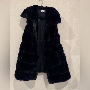 Via Spiga faux fur long puffer vest